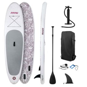 STAND UP PADDLE Stand up paddle gonflable YUCATÁN - FITFIU Fitness - SUP yoga - Design aztèque - Poids max. 100kg