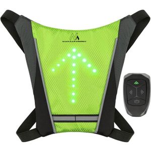 GILET RÉFLÉCHISSANT Gilet / sac à dos LED Maclean MCE420, avec télécom