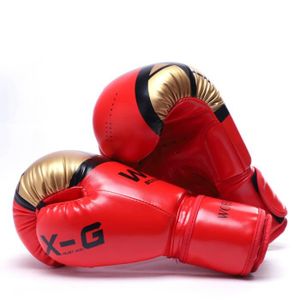 GANTS DE BOXE Gants De Boxe Kick pour hommes femmes PU karaté Muay Thai Guantes De Boxeo combat adultes enfants équipement Red  bh613sok47hb