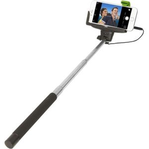 K-S-Trade Compatible avec Huawei Honor 6C Pro Selfie Bâton Selfie-Stick Bouton Nappe Monopod Perche Selfie Extensible Compatible avec Huawei Honor 6C Pro Noir 