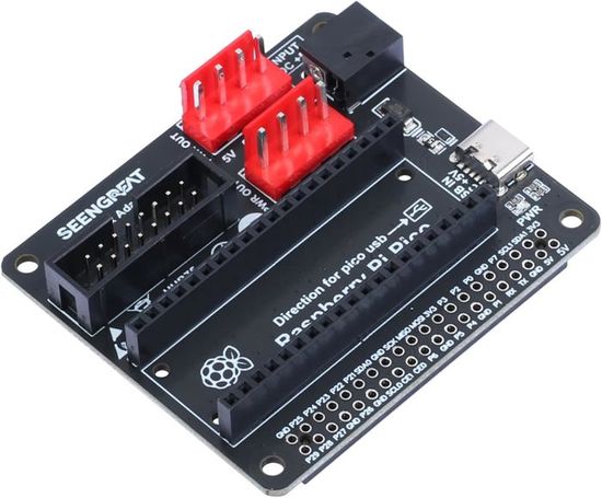 Carte Adaptateur RGB Matrix SEENGREAT | Compatible Raspberry Pi & Pico | Interface HUB75 | Alimentation Type-C/DC