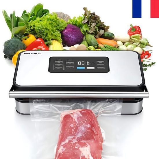 Machine Sous Vide - INKBIRD INK-VS04 - 7 Modes - Machine sous vide Alimentaire - Coupeur Intégré - Double moteur 200W 22 à 25 L/min - Electroménager Machine Sous Vide - INKBIRD INK-VS04 - 7 Modes - Machine sous vide Alimentaire - Coupeur Intégré - Double moteur 200W 22 à 25 L/min - Electroménager