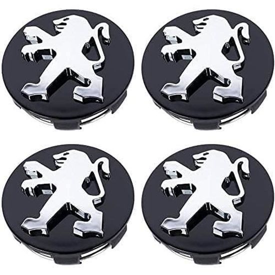 4 PièCes Capuchon De Centre De Roue Pour Peugeot 107 108 206 207 308 307 508 2008 56mm, Cache-Moyeu De Centre DéCoration Autocollants Avec Logo, Voiture ExtéRieurs Accessoires
