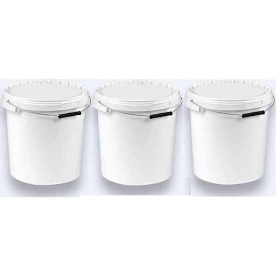 Lot de 18 seaux à glace en plastique transparent de 5 l avec pince de Lot de 18 seaux à glace en plastique transparent de 5 l avec pince de