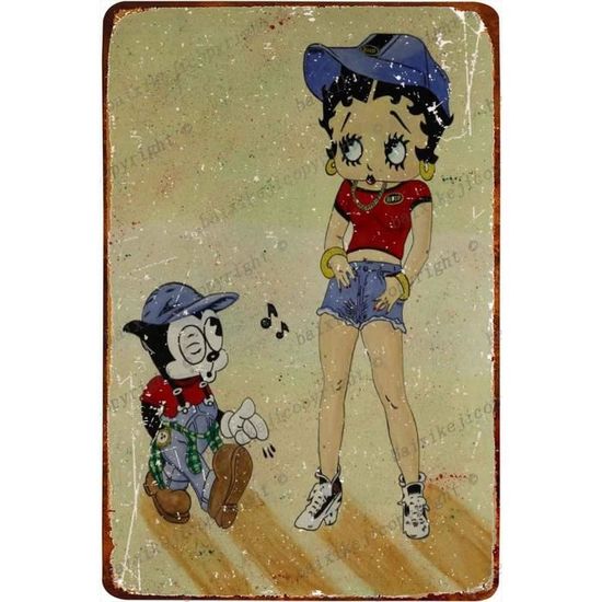 20x30cm-Betty Boop Poster Étain Rétro Signe Vintage Affiche Plaque