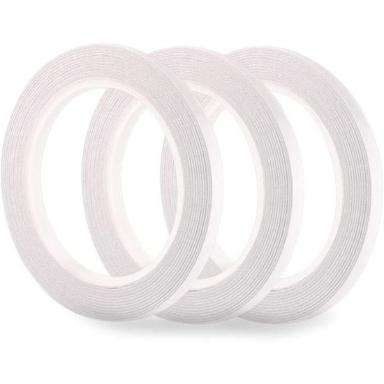 Ruban Adhésif Double Face Extra Fort - 3 Rouleaux De 10m X 48mm - Transparent