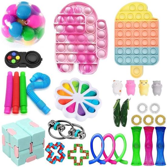 Pack 2pcs Fidget Toys Pas Cher, Jeu Société Jouet Cadeau Antistress pour  Enfant Ado Adulte, Objet Gadget Utile Insolite Satisfaisant - Cdiscount  Jeux - Jouets
