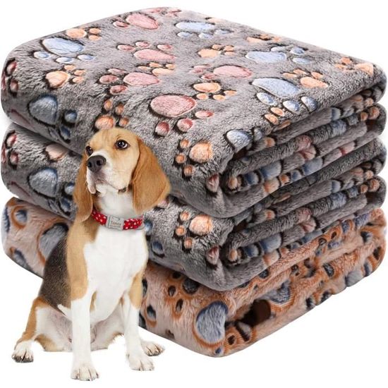 Couverture Polaire Herding Young Collection Motif Chat - 130x170cm Douce Et Confortable