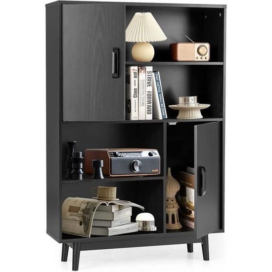 Meuble Cuisine Rangement Haut GAIOUS Armoire De Rangement De Cuisine Avec 2 Portes Et 5 étagères Armoire De Cuisine
