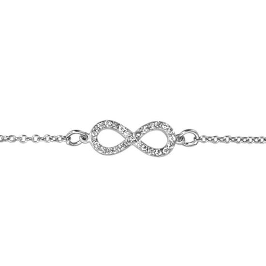 J.End/éar Bracelet Infini pour Femmes Filles Or Rose 925 Argent Sterling Bracelet Tress/é /à La Main avec Cha/îne Multicolore et R/églable Infinity Breloque Bracelet Fil 16+8cm