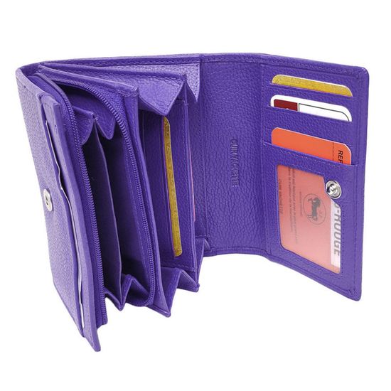 Porte-monnaie Femme Cuir Fermeture éclair Zippe