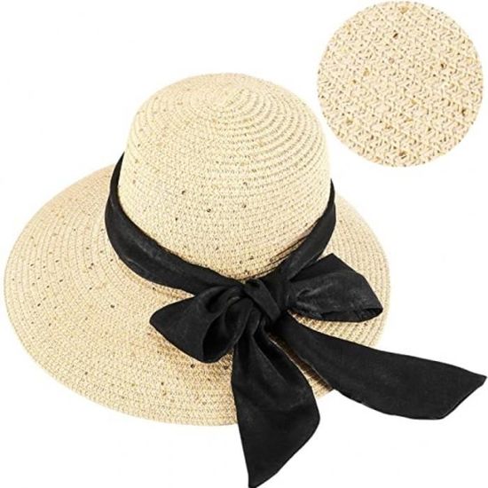 Chapeau Soleil D'été Femme Avec Protection UV Et Brim Pliable