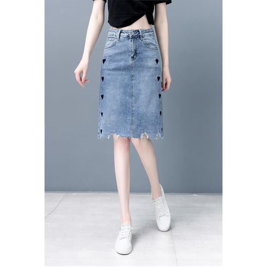 Jupe en jean clearance femme taille haute