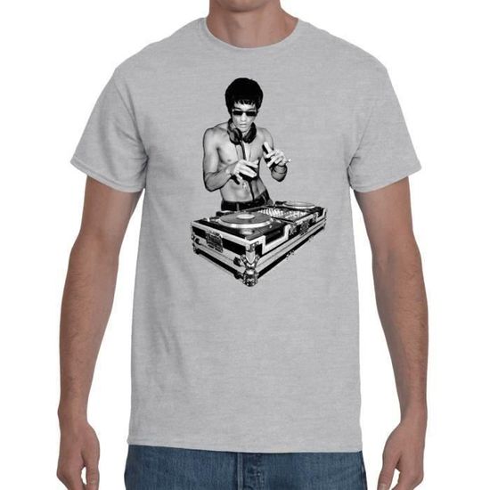 T-shirt 1inch Bruce Lee Edition Limitée Crypto - Taille M, Gris, Coton, Neuf Avec étiquettes, Coupe Oversize