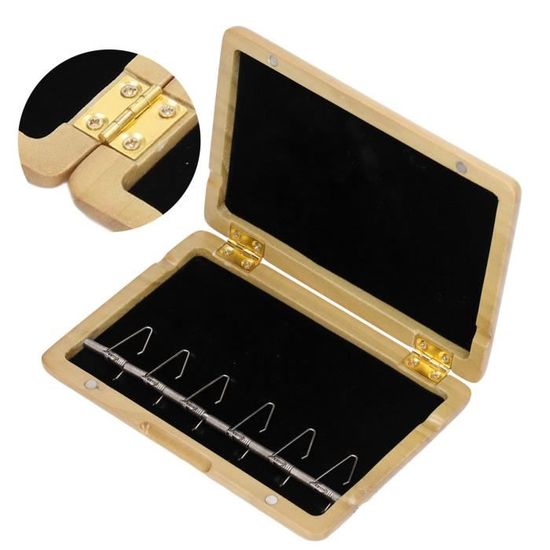 Tyenaza Étui élégant Pour Anches De Basson, Boîte En Cuir PU Noir