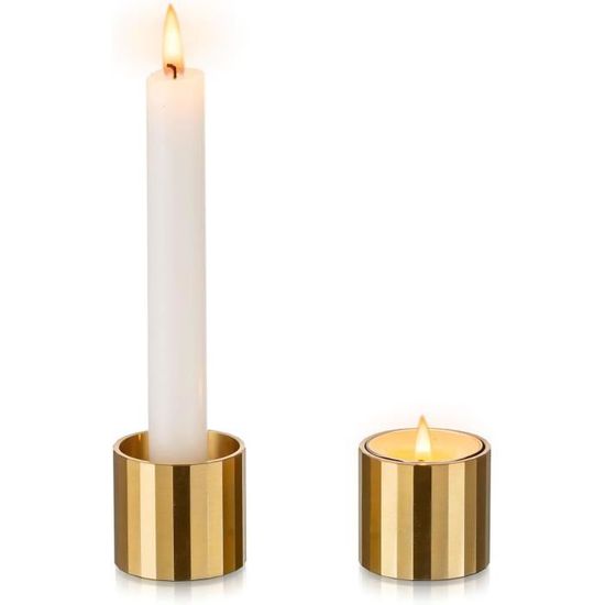 Lot De 8 Bougeoirs Pour Couronne De L'Avent - En Métal Noir, Avec Capuchons Caoutchouc, Pour Bougies Piliers, Décoration Noël