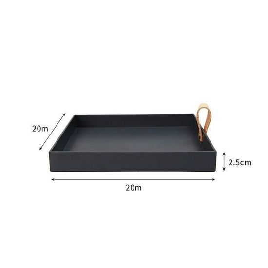 Plateau De Service Carré En Bois - 25x25 Cm, Idéal Pour Petit Déjeuner, Café, Mariage, Anniversaire Et Camping