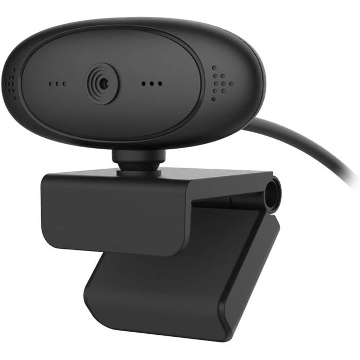 Plug-and-Play pour Ordinateurs de Bureau et Ordinateurs Portables Univegrow Webcam 1080P HD avec Microphone Intégré avec Couvercle Intégré,Webcam Rotative à 360 degrés 
