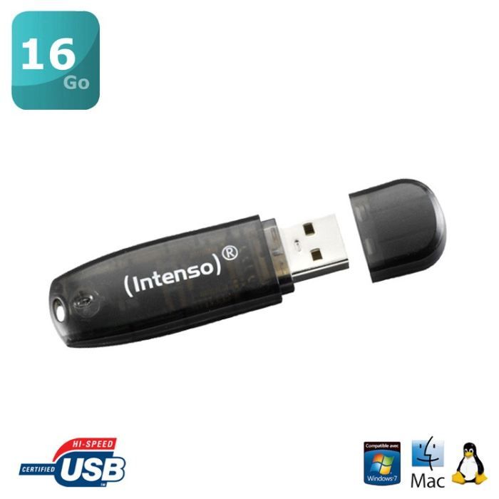 Intenso Rainbow Line 16Go Noire