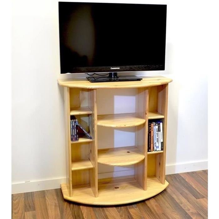 Meuble TV/HIFI bois (Vernis Naturel)