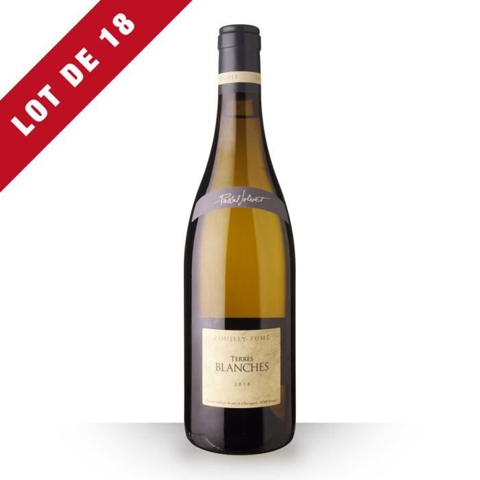 Lot de 18 - Pascal Jolivet Terres Blanches 2018 AOC Pouilly-Fumé - 18x75cl - Vin Blanc