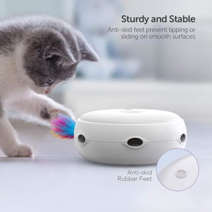 jouet pour animaux de compagnie Jouet pour chat en plumes électrique avec plume rotative automatique pour chat HQJ90608574_bei