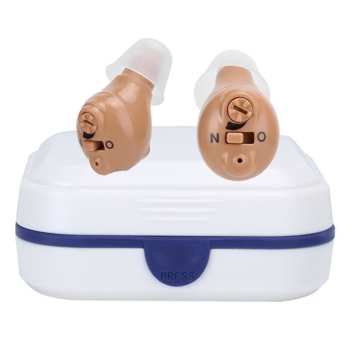 Ashata Aide auditive D‑8000 Aide Auditive Rechargeable sans Fil Mini Amplificateur de Son Volume Réglable 100‑240V(Prise US )