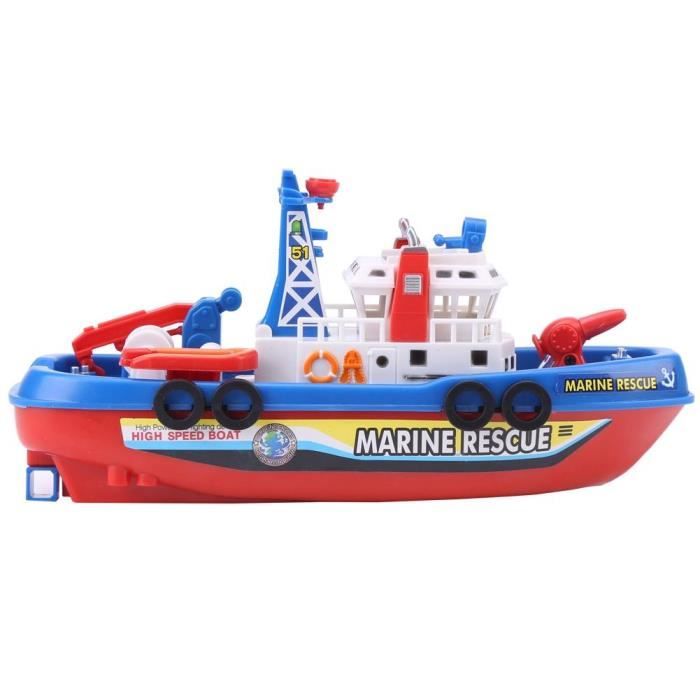 EBTOOLS Modèle de bateau jouet Modèle de bateau de pulvérisation d'eau de jouet de bateau de pompier d'enfants d'enfants avec le