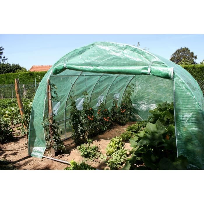 Serre tunnel - 12 m² - Hauteur 2 m - Tubes 19 mm
