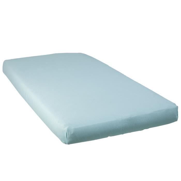 BABYCALIN Drap Housse Bébé Jersey Turquoise 70 x 140 cm 130gr/m² (Lot de 3)