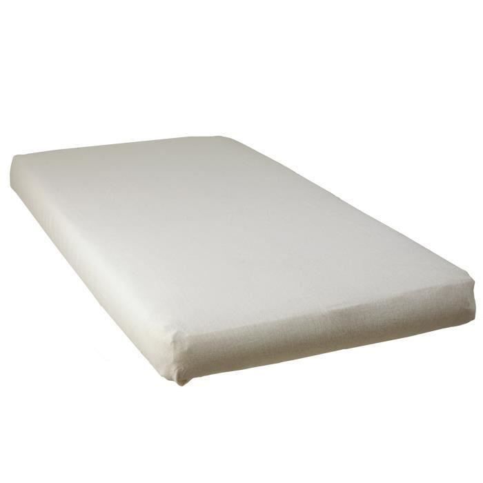 BABYCALIN Drap Housse Bébé Jersey Ecru 70 x 140 cm 130gr/m² (Lot de 3)