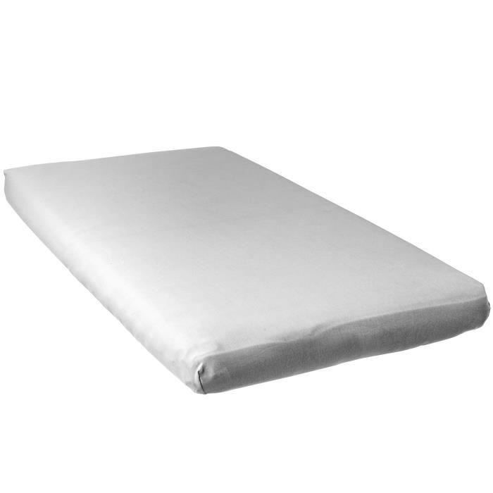 BABYCALIN Drap Housse Bébé Jersey Gris 70 x 140 cm 130gr/m² (Lot de 3)