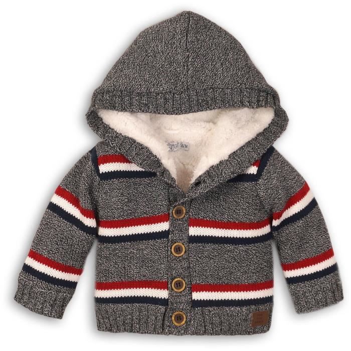 DIRKJE Cardigan Marine/Rouge/Blanc Bébé
