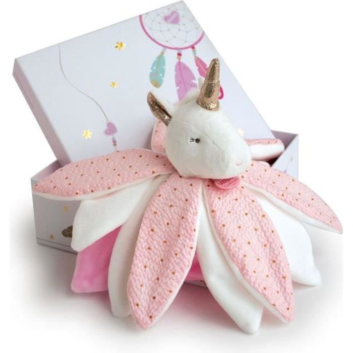 Doudou pétales licorne Attrape Rêves 26 cm