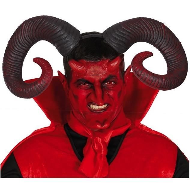 Fiestas Guirca habiller les hommes en cornes de diable noir taille unique