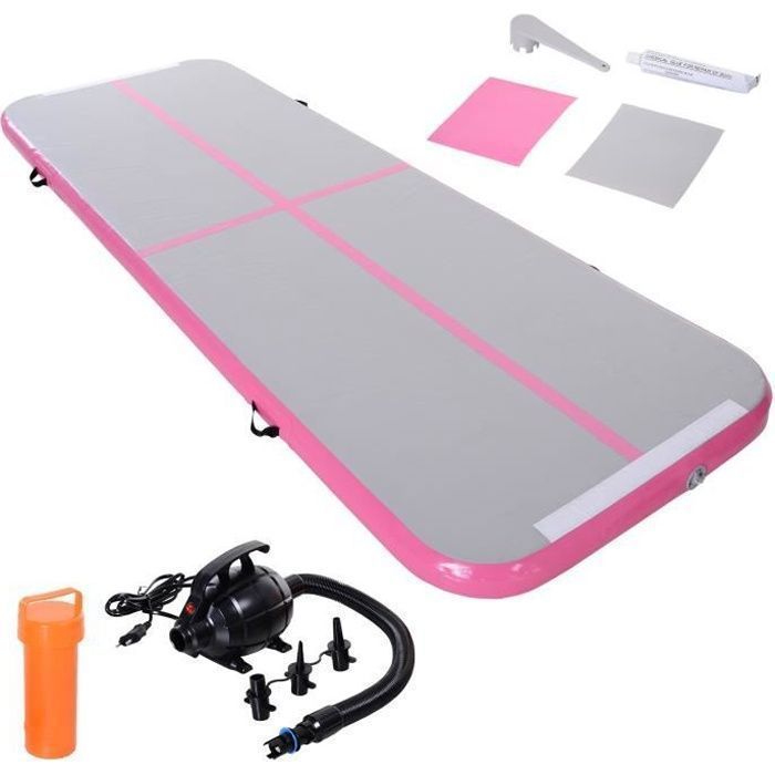 Airtrack tapis de gymnastique Air Track tapis de gym gonflable tumbling gymnastique dim. 300L x 100l x 10H cm tissu stratifié PVC