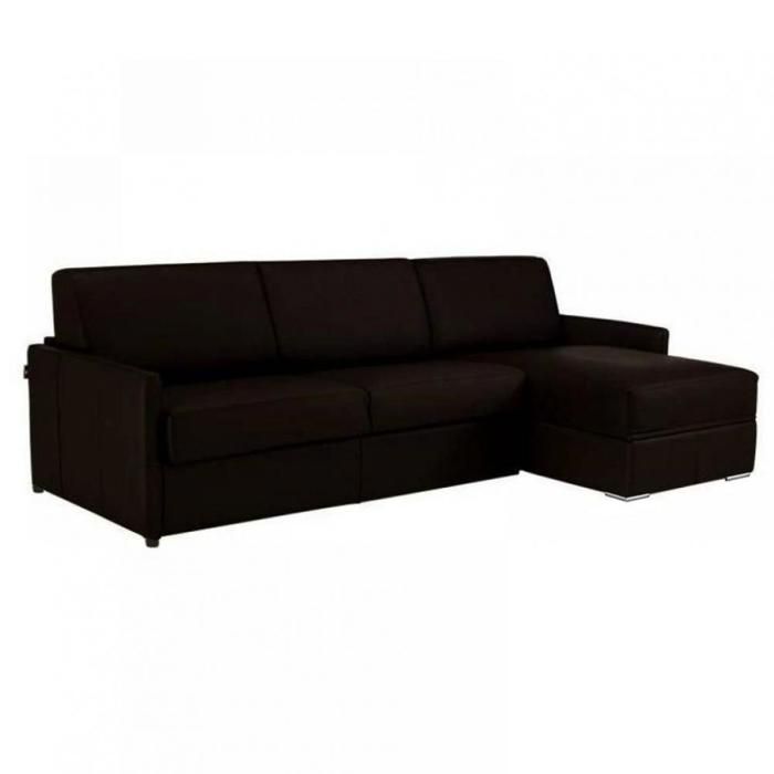 Canapé d'angle Marron Cuir Confort