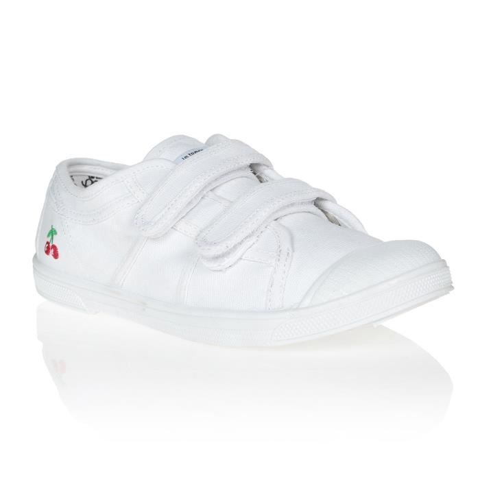 LE TEMPS DES CERISES Basket à Scratch Basic 02 White Fille