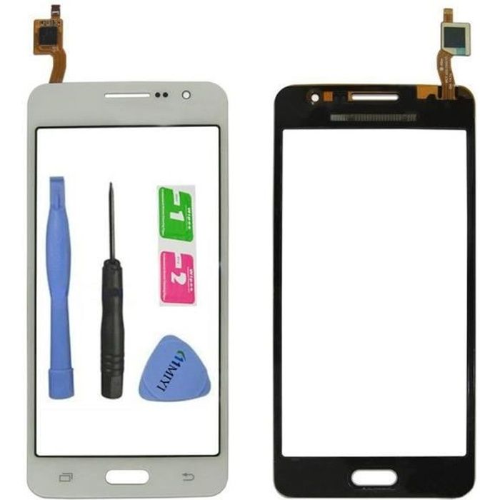 MIYI ® Ecran vitre tactile blanc pour Samsung Galaxy Grand Prime SM-G531F g531 G530 + Adhésif + Kit outils + Kit de nettoyage