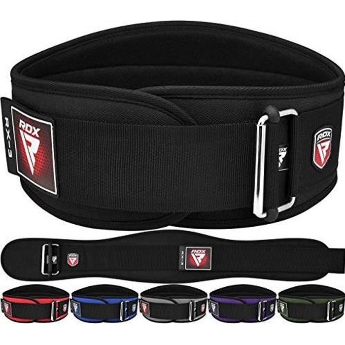 RDX Ceinture de Musculation Powerlifting Fitness, Weight Lifting Belt for Gym, D'entraînement Lombaire Belt pour Deadlifts
