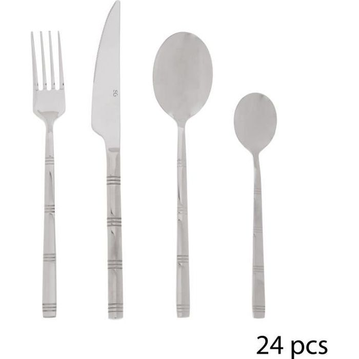 Ménagère 24 pièces Borah - Inox