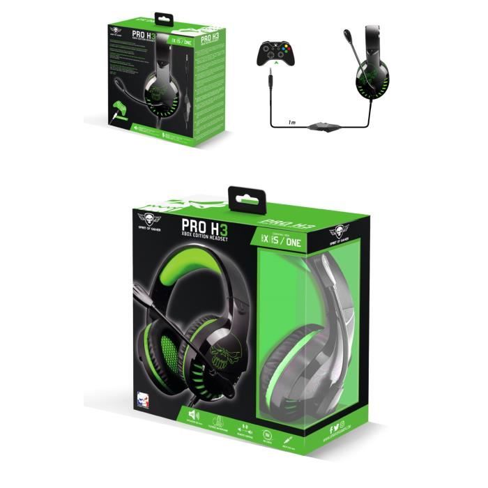 Casque Gamer PRO H3 VERT SPIRIT OF GAMER XBOX ONE/S/X/PC