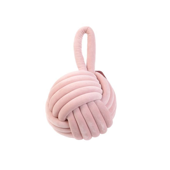 Stop porte design velours Pelote - Rose
