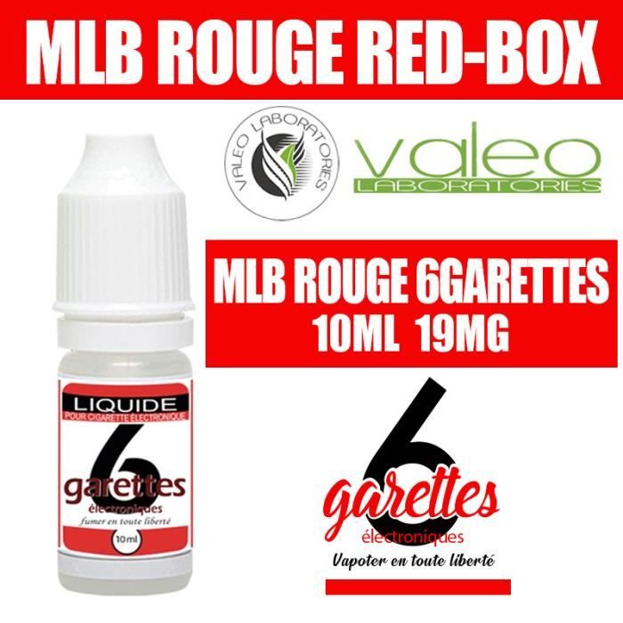 E LIQUIDE 10ML – TABAC RED BOX 19mg DE NICOTINE - 6GARETTES