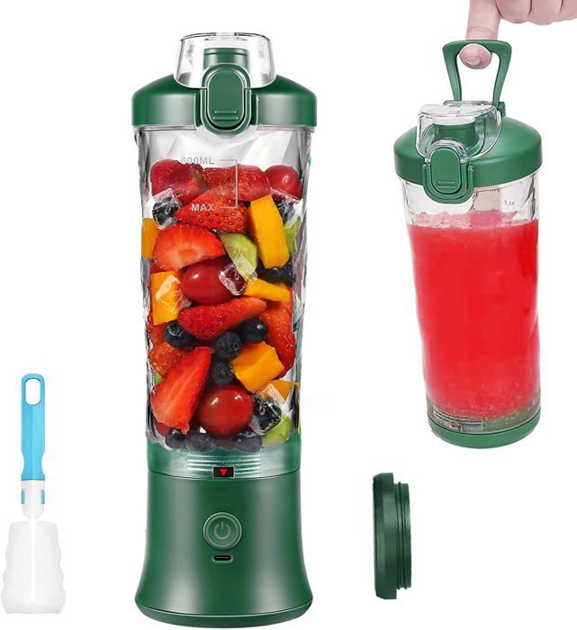 Mini Mixeur Portable Avec écran LED – 500 Ml, 20 800 Tr/min, Batterie 1500 MAh Rechargeable USB – Pour Smoothies, Jus, Voyages, Bureau