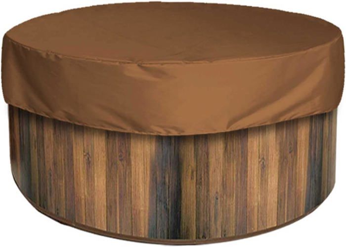 Couverture Spa Couvercle De Bain À Remous, 145 Cm Couverture De Spa Gonflable Avec Poignée, Isolation Thermique Pliable Couvercle étanche Spa Gonflable