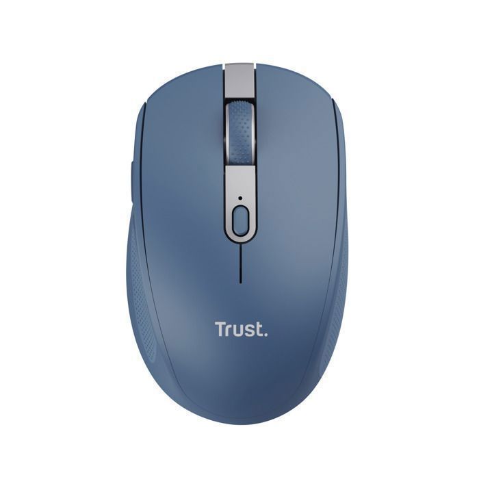 Trust Ozaa Souris sans Fil Bluetooth + 2.4GHz Souris Silencieuse Compacte Multi-appareils Souris Bluetooth Rechargeable PC - Bleu