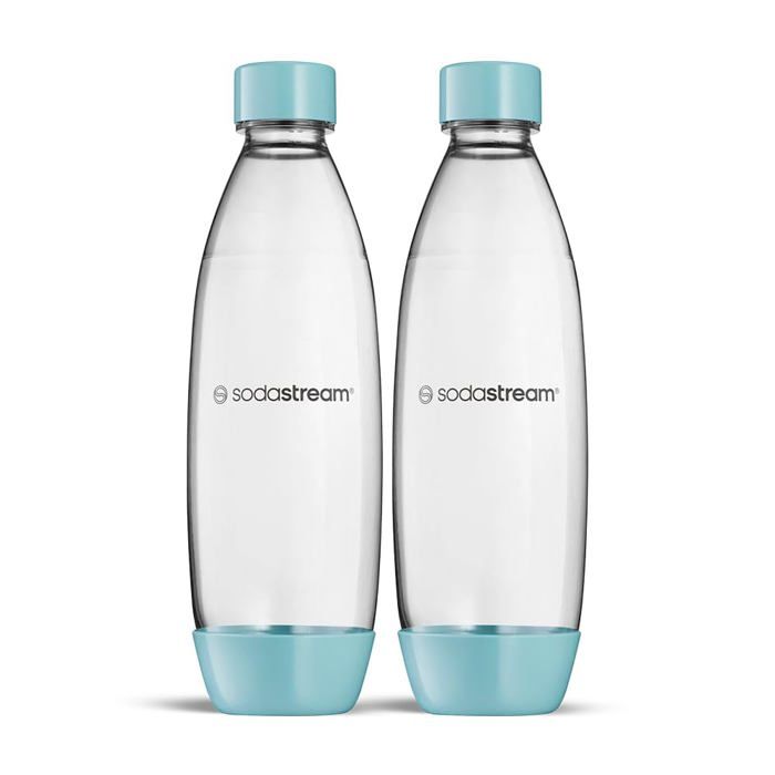 Bouteilles fondues lavables - Sodastream - DUO - 1 Litre - Bleu clair - Compatible lave-vaisselle