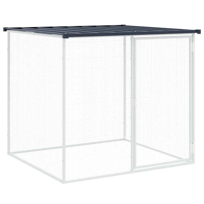 Comparer les prix de Poulailler enclos cage poules avec toit 103 x 98 x 90 cm acier galvanisé anthracite