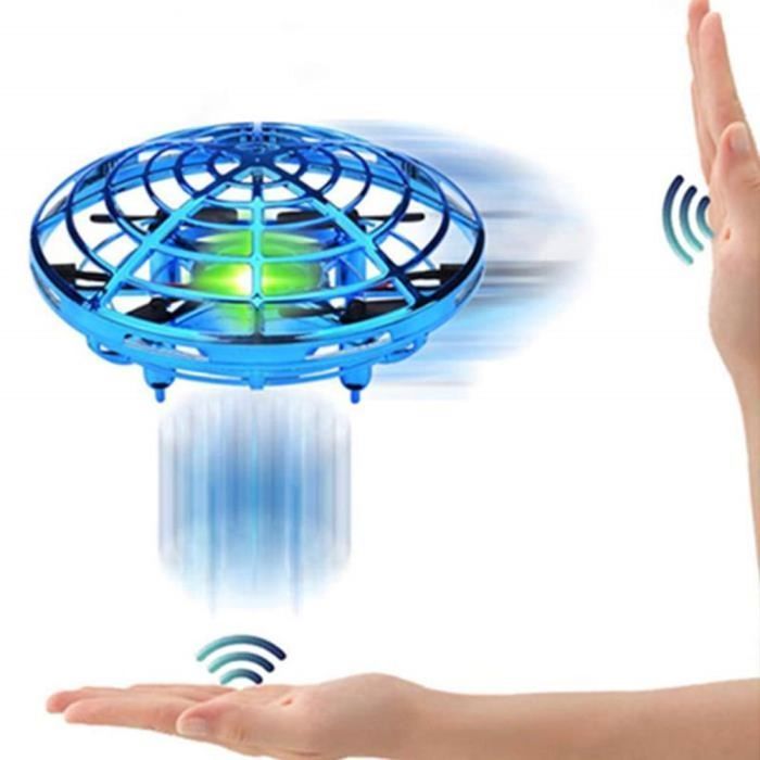 Mini Jouet Volant UFO Drone Avion Interactive Infrarouge Induction Hélicoptère Capteurs Rotatif 360 Contrôle Manuel avec Lumière LE